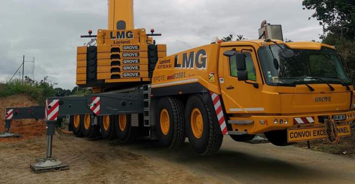 Grue mobile pour levage transformateur Morbihan