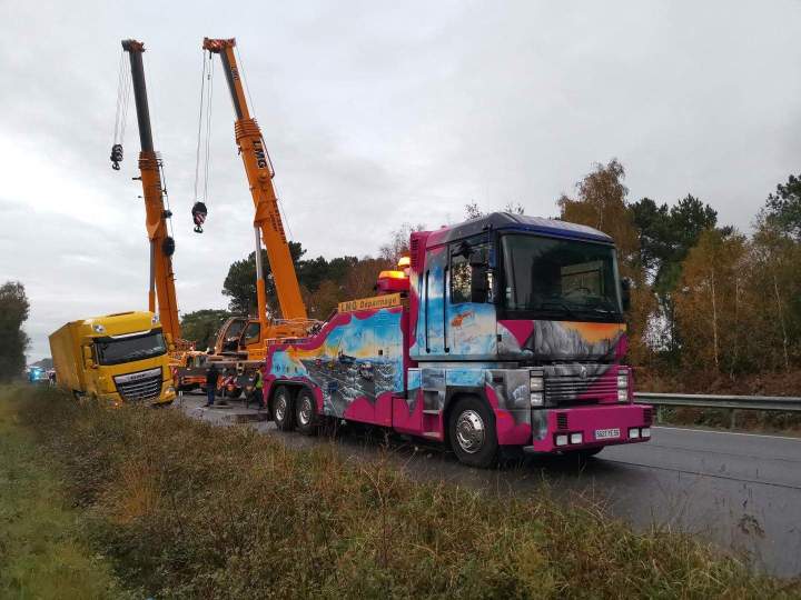 Relevage PL avec grues mobiles en Morbihan