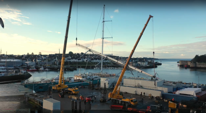 Grues sur site nautique Morbihan
